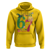 Birthday Girl I Was 6 Now I Am 7 Hoodie Gift For Alpha Kids - Wonder Print Shop