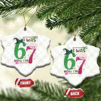 Birthday Girl I Was 6 Now I Am 7 Ceramic Ornament Gift For Alpha Kids - Wonder Print Shop