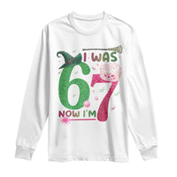 Birthday Girl I Was 6 Now I Am 7 Long Sleeve Shirt Gift For Alpha Kids - Wonder Print Shop