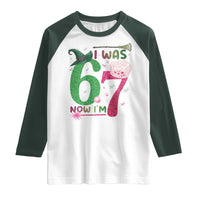 Birthday Girl I Was 6 Now I Am 7 Raglan Shirt Gift For Alpha Kids - Wonder Print Shop