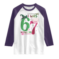 Birthday Girl I Was 6 Now I Am 7 Raglan Shirt Gift For Alpha Kids - Wonder Print Shop