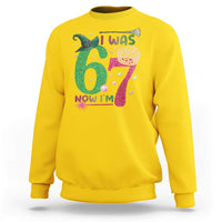 Birthday Girl I Was 6 Now I Am 7 Sweatshirt Gift For Alpha Kids - Wonder Print Shop
