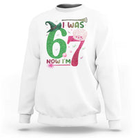 Birthday Girl I Was 6 Now I Am 7 Sweatshirt Gift For Alpha Kids - Wonder Print Shop