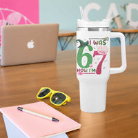 Birthday Girl I Was 6 Now I Am 7 Tumbler With Handle Gift For Alpha Kids - Wonder Print Shop