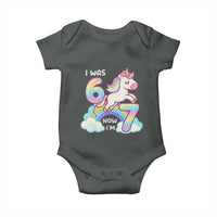 Funny Unicorn I Was 6 Now I Am 7 Baby Onesie Girl Seventh Birthday Gift - Wonder Print Shop