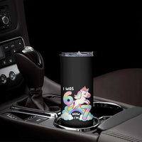 Funny Unicorn I Was 6 Now I Am 7 Skinny Tumbler Girl Seventh Birthday Gift - Wonder Print Shop