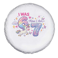 I Was 6 Now I Am 7 Spare Tire Cover Funny Birthday Alpha Kids - Wonder Print Shop
