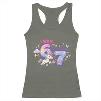 I Was 6 Now I Am 7 Racerback Tank Top Funny Birthday Alpha Kids - Wonder Print Shop