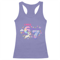 I Was 6 Now I Am 7 Racerback Tank Top Funny Birthday Alpha Kids - Wonder Print Shop