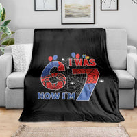 I Was 6 Now I Am 7 Throw Blanket Funny Spider Birthday Boy - Wonder Print Shop