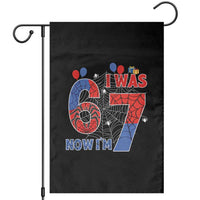 I Was 6 Now I Am 7 Garden Flag Funny Spider Birthday Boy - Wonder Print Shop