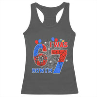 I Was 6 Now I Am 7 Racerback Tank Top Funny Spider Birthday Boy - Wonder Print Shop