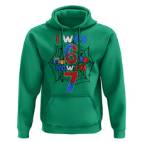 I Was 6 Now I Am 7 Hoodie Spider Themed Birthday Boy - Wonder Print Shop
