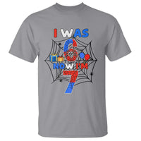 I Was 6 Now I Am 7 T Shirt Spider Themed Birthday Boy - Wonder Print Shop