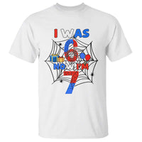 I Was 6 Now I Am 7 T Shirt Spider Themed Birthday Boy - Wonder Print Shop