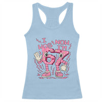 Seven Years Old Birthday Girl Racerback Tank Top I Was 6 Now I Am 7 - Wonder Print Shop