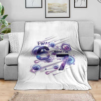 Funny Galaxy Space Birthday Throw Blanket I Was Six Now I Am Seven - Wonder Print Shop
