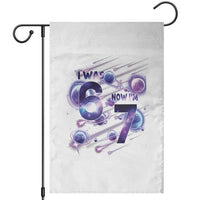 Funny Galaxy Space Birthday Garden Flag I Was Six Now I Am Seven - Wonder Print Shop