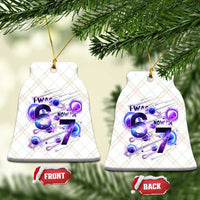 Funny Galaxy Space Birthday Ceramic Ornament I Was Six Now I Am Seven - Wonder Print Shop