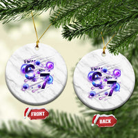 Funny Galaxy Space Birthday Ceramic Ornament I Was Six Now I Am Seven - Wonder Print Shop