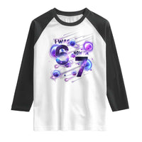 Funny Galaxy Space Birthday Raglan Shirt I Was Six Now I Am Seven - Wonder Print Shop