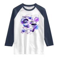 Funny Galaxy Space Birthday Raglan Shirt I Was Six Now I Am Seven - Wonder Print Shop