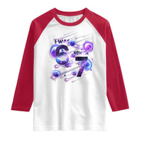 Funny Galaxy Space Birthday Raglan Shirt I Was Six Now I Am Seven - Wonder Print Shop