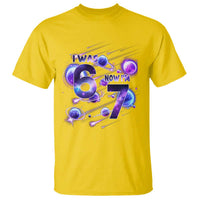 Funny Galaxy Space Birthday T Shirt I Was Six Now I Am Seven - Wonder Print Shop