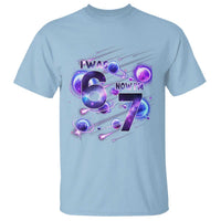 Funny Galaxy Space Birthday T Shirt I Was Six Now I Am Seven - Wonder Print Shop