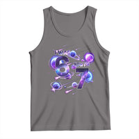 Funny Galaxy Space Birthday Tank Top I Was Six Now I Am Seven - Wonder Print Shop