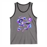Funny Galaxy Space Birthday Tank Top I Was Six Now I Am Seven - Wonder Print Shop