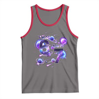 Funny Galaxy Space Birthday Tank Top I Was Six Now I Am Seven - Wonder Print Shop