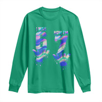 Funny I Was 6 Now I Am 7 Long Sleeve Shirt Iridescent Effect Printed Kids Birthday - Wonder Print Shop