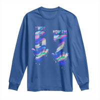Funny I Was 6 Now I Am 7 Long Sleeve Shirt Iridescent Effect Printed Kids Birthday - Wonder Print Shop