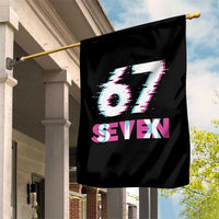 Glitch Optical Illusion Six Seven Meme Garden Flag Gen Alpha Slang Gift - Wonder Print Shop