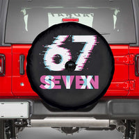 Glitch Optical Illusion Six Seven Meme Spare Tire Cover Gen Alpha Slang Gift - Wonder Print Shop