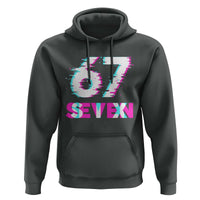 Glitch Optical Illusion Six Seven Meme Hoodie Gen Alpha Slang Gift - Wonder Print Shop