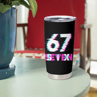 Glitch Optical Illusion Six Seven Meme Tumbler Cup Gen Alpha Slang Gift - Wonder Print Shop