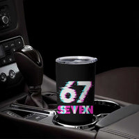 Glitch Optical Illusion Six Seven Meme Tumbler Cup Gen Alpha Slang Gift - Wonder Print Shop