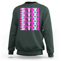 Six Seven Glitch Optical Illusion Meme Sweatshirt Funny Gen Z Alpha Gift - Wonder Print Shop