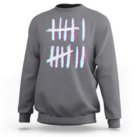 Tally Marks Six Seven Meme Sweatshirt Glitch Optical Illusion - Wonder Print Shop