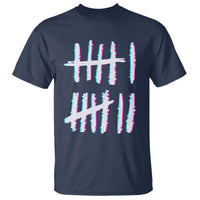 Tally Marks Six Seven Meme T Shirt Glitch Optical Illusion - Wonder Print Shop
