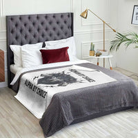 Alpha By Choice Human By Chance Wolf Mindset Quote Throw Blanket