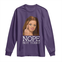 Funny Doll Face Disgusted Long Sleeve Shirt Nope Not Today Meme