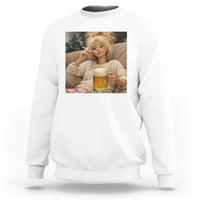 Funny Smoking And Drinking Doll Meme Sweatshirt Weekend Relaxation