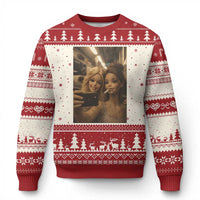 Funny Selfie Doll Meme Ugly Christmas Sweater Aesthetic Doll Face Graphic