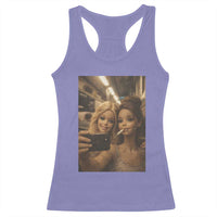 Funny Selfie Doll Meme Racerback Tank Top Aesthetic Doll Face Graphic