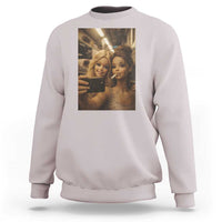 Funny Selfie Doll Meme Sweatshirt Aesthetic Doll Face Graphic