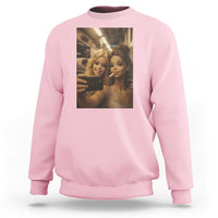Funny Selfie Doll Meme Sweatshirt Aesthetic Doll Face Graphic