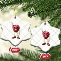 Funny Apple With Face Wapple Meme Ceramic Ornament
